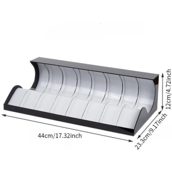 Rak pajangan akrilik, cocok untuk dekorasi jendela rumah, rak penyimpanan 8 kompartemen, bahan akrilik transparan, penyimpanan lemari pakaian yang bergaya.